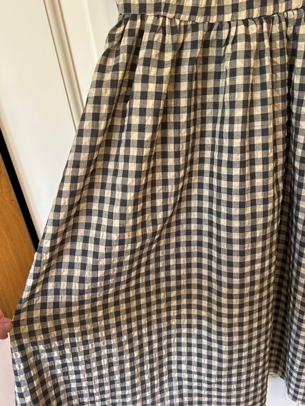 Princess Polly Black and Cream Gingham Midi Dress - Picture 4 of 9